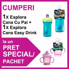 Tommee Tippee - Cana Easy Drink + Cana cu Pai PROMO